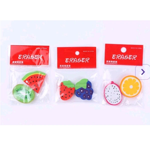 Kids Favorite Fruits Erasers (2pcs) MC183