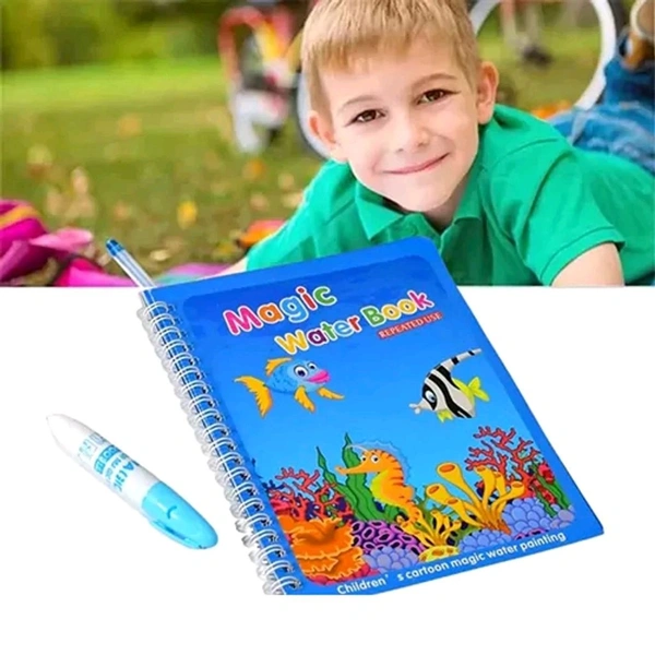 Magic Water Quick Dry Coloring Book With Magic Pen For Kids MC186