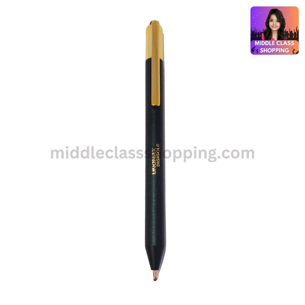 Premium Unomax Jet Ink Technology Double Writing Length Digi Gold Ball Point Smooth Pen MC192