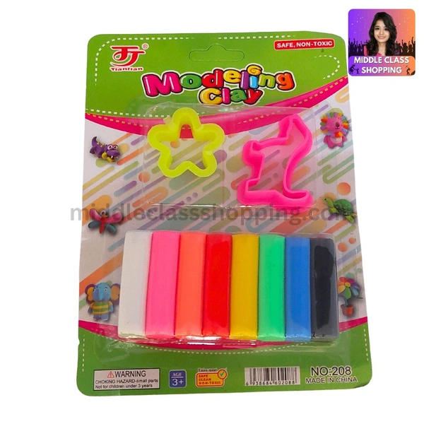 Premium Small Modelling Card Clay Set With Creative 2 Moulds MC203