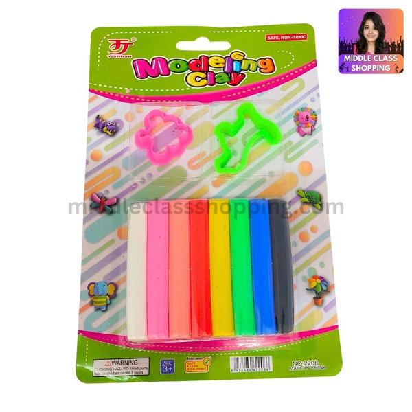 Premium Medium Card Clay Set With Creative 2 Moulds MC204