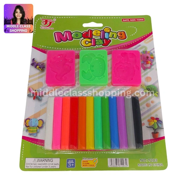 Premium Big Card Clay Set With Creative 3 Moulds MC205