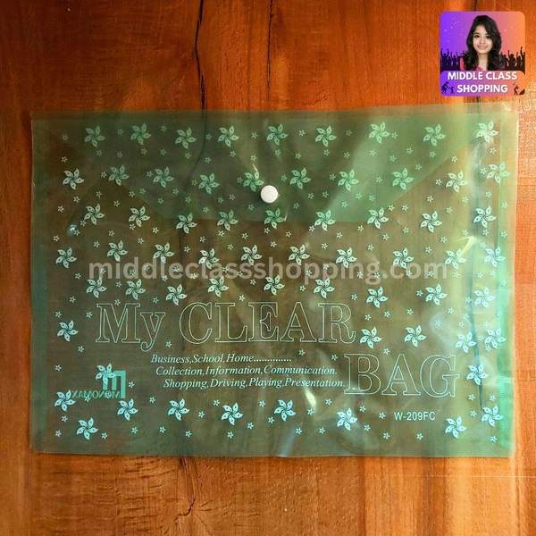 Clear Pattern Transparent Documents And Files Carrying Folder MC206
