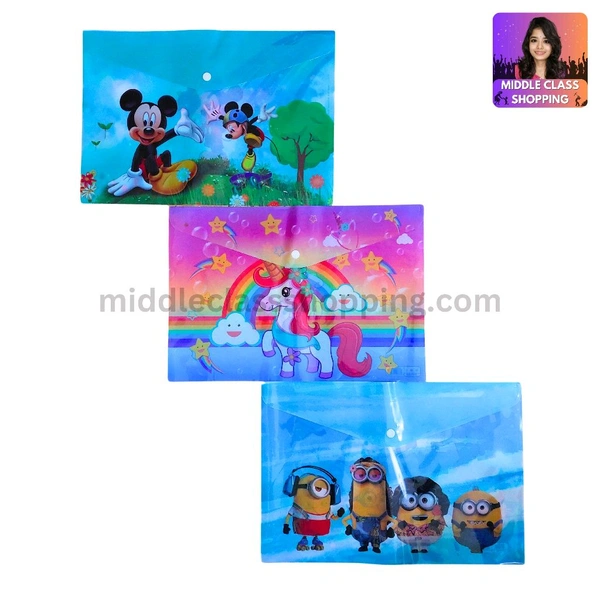 Cute Cartoon Printed Documents And Files Carrying Folder MC207