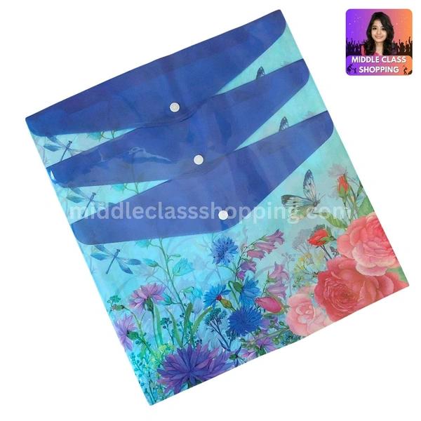 Cute Quality Flower Printed Documents And Files Holding Folder MC208