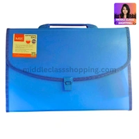 Saya 13 Divisional Pockets Documents And Files Carrying Bag Folder With Handle And Closing Lock MC212
