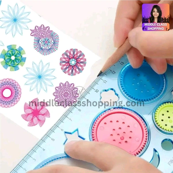 Creative Cute Spirograph Stensil With Measurements MC227