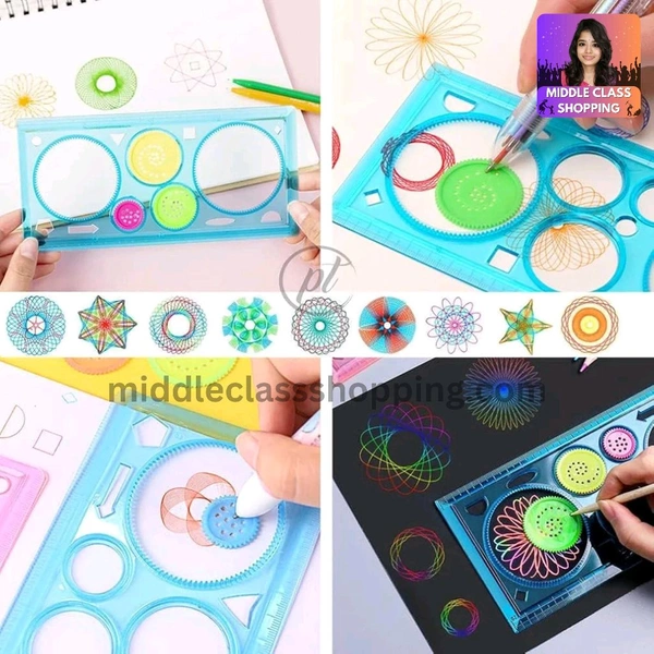 Creative Cute Spirograph Stensil With Measurements MC227