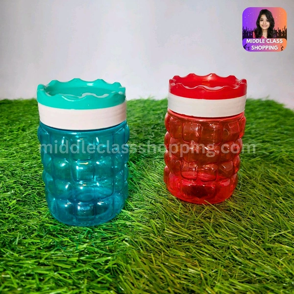 Cute Glassy Look Pepper And Salt Storage And Dispenser Container MC270
