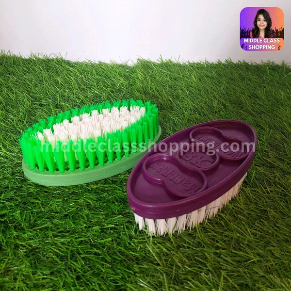 Multicolor Strong Base Oval Cloth Cleaning Brush MC284