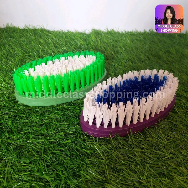 Multicolor Strong Base Oval Cloth Cleaning Brush MC284