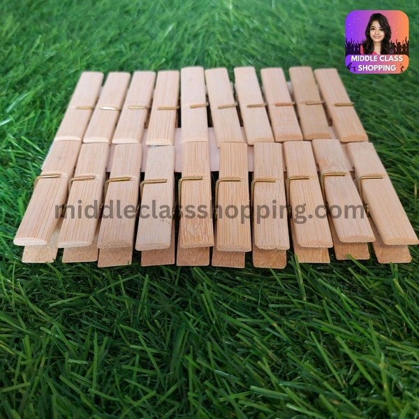 High Quality Medium Sized Wooden Cloth Clips (20pcs) MC291