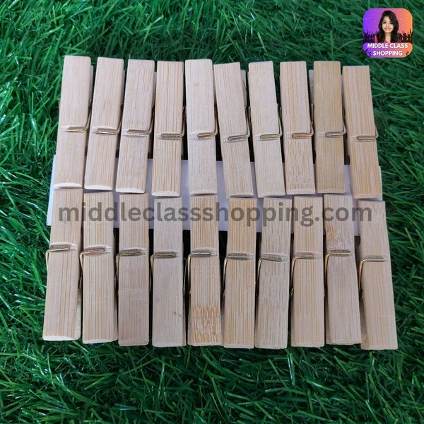 High Quality Medium Sized Wooden Cloth Clips (20pcs) MC291