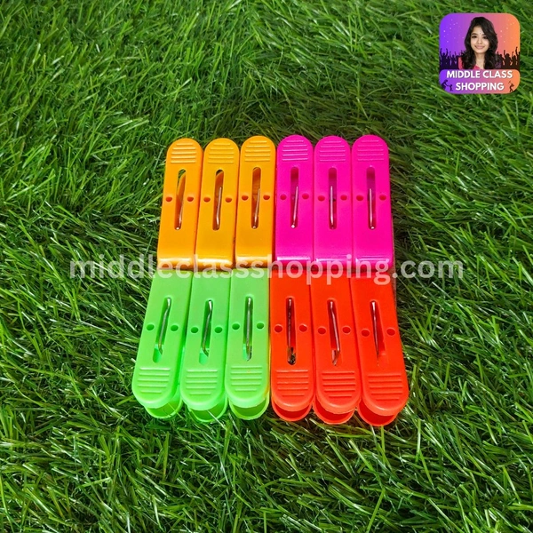 Parle Multicolor Plastic Clothline Clips (12pcs) MC293
