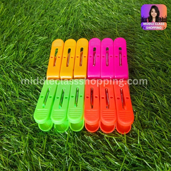 Parle Multicolor Plastic Clothline Clips (12pcs) MC293