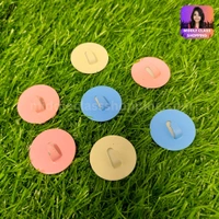 Adhesive Colorful Round Metal Sticky Hooks MC368