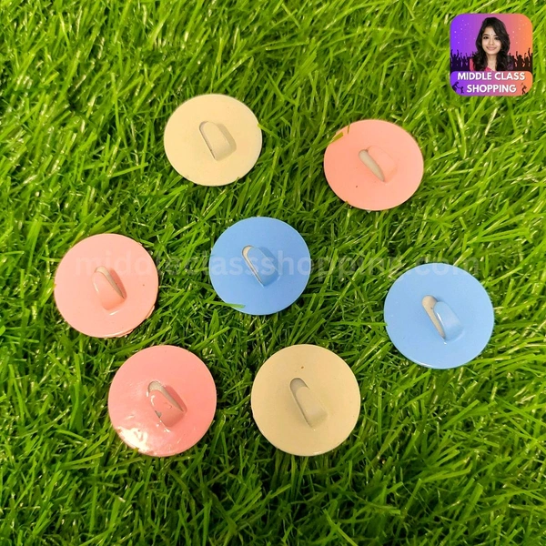 Adhesive Colorful Round Metal Sticky Hooks MC368