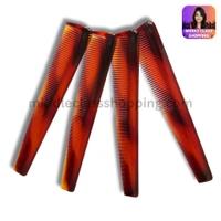 Premium Long Double Size Teeth Brownish Wooden Color Combs MC389