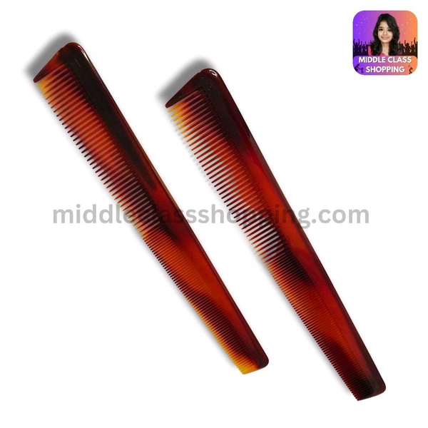 Premium Long Double Size Teeth Brownish Wooden Color Combs MC389
