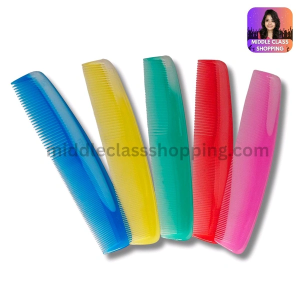 Premium Big Curvy Double Teeth Solid  Color Combs MC393