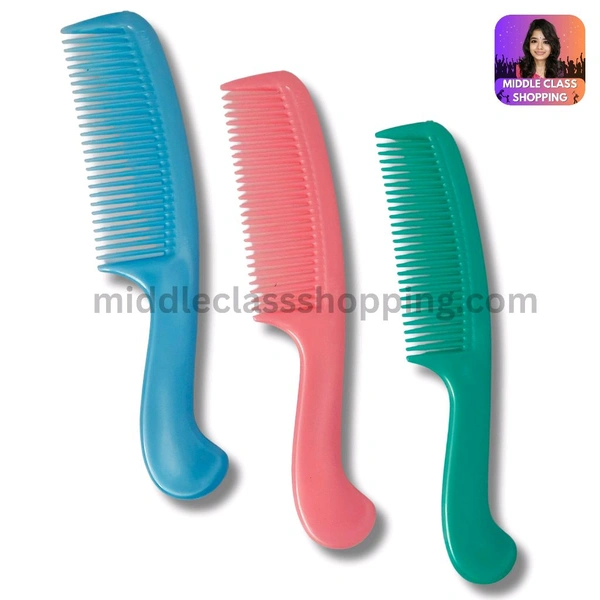 Premium Solid  Color Combs With Handle MC394