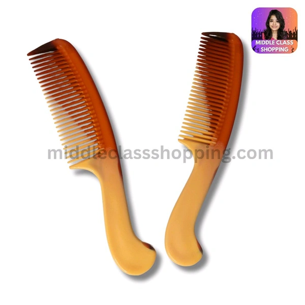 Premium Ivory Wooden Color Combs With Handle MC395