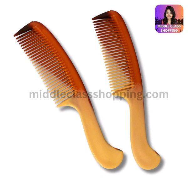 Premium Ivory Wooden Color Combs With Handle MC395