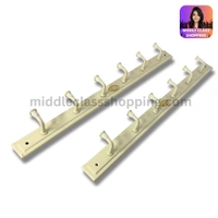 High Quality Ivory Metal 6 Hook Wall Hanger Setup MC430