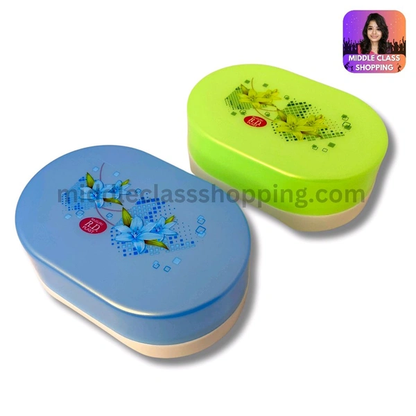 High Quality Floral Printed Soap Tray With Extra Filter Section (12.3×8.5cms) MC438