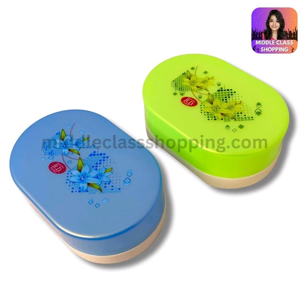 High Quality Floral Printed Soap Tray With Extra Filter Section (12.3×8.5cms) MC438
