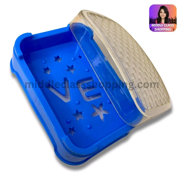 Premium Cute Reflective Crystal Cut Look Soap Stand (13.3×9.2cms) MC440