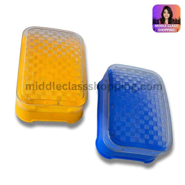 Premium Cute Reflective Crystal Cut Look Soap Stand (13.3×9.2cms) MC440