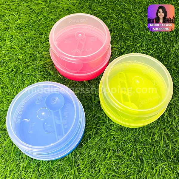 Cute Mini Transparent Kitchen Storage Containers With Spoon (B9.7×H5.4cms) MC446