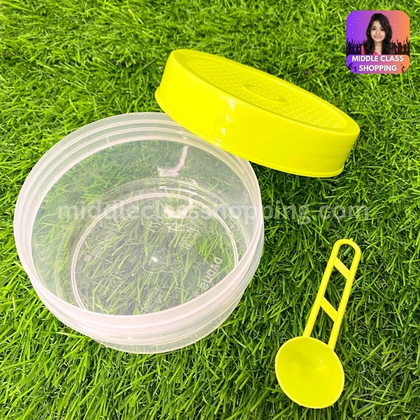 Cute Mini Transparent Kitchen Storage Containers With Spoon (B9.7×H5.4cms) MC446