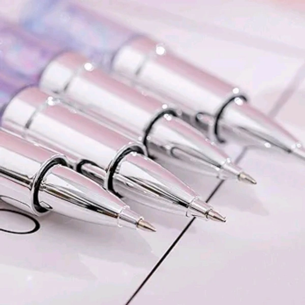 Premium Cute Lipstick Shaped Pen With Floating Glitters MC478
