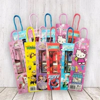 Kids Favourite Cute Gift Set With 2 Pencils, 1 Sharpner, 1 Eraser And 1 Scale MC479