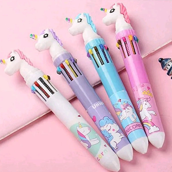 Trendy Cute 10 in 1 Uicorn Deisgned Pen (10 Colors) MC481