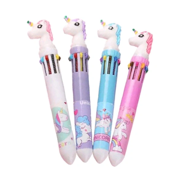 Trendy Cute 10 in 1 Uicorn Deisgned Pen (10 Colors) MC481