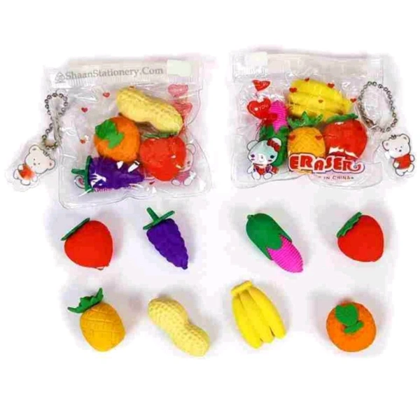 Cute Big Sized Kids Favourite Eraser Set (4pcs) MC482