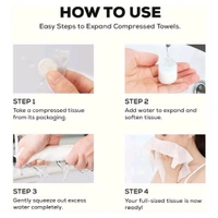 5 Pcs High Quality Travel Friendly Compressed Magic Facial Tissue Towel For Cleaning MC485