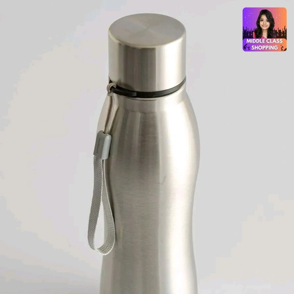 High Quality 1 Litre Stainless Steel Bottle With Carrying Strap