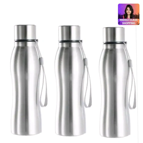 High Quality 1 Litre Stainless Steel Bottle With Carrying Strap