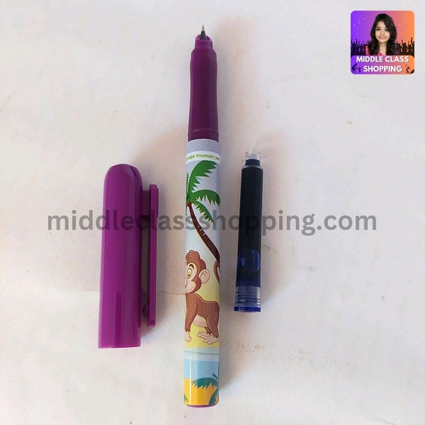 Jainex Premium Cute Jungle Fountain Pen With Catridge Ink MC501