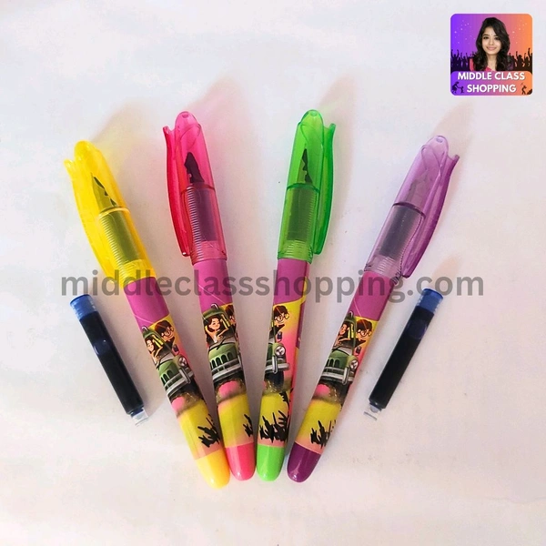 Jainex Premium Colorful Fountain Fountain Pen With Double Catridge Ink MC502