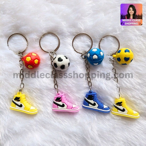 2 in 1 Super Cute Big Sized Premium Foot Ball With Shoe Keychain For Football Fans MC518