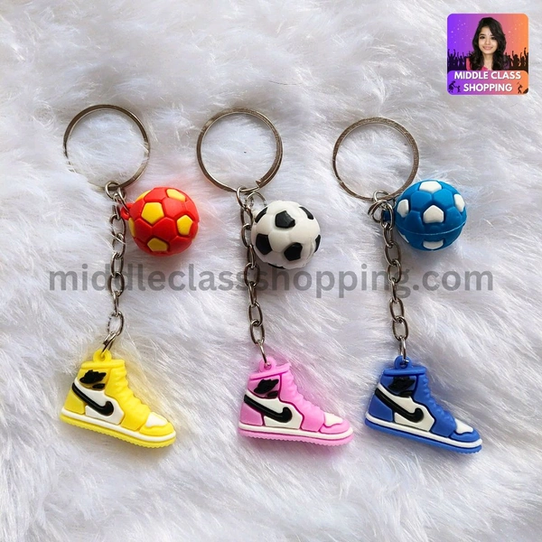 2 in 1 Super Cute Big Sized Premium Foot Ball With Shoe Keychain For Football Fans MC518