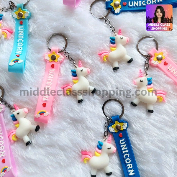 Premium Big Sized Cute Unicorn Keychain With Strap MC520