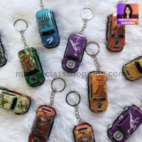 Cute Metalic Realistic Moving Multicolor Mini Car Keychains MC522