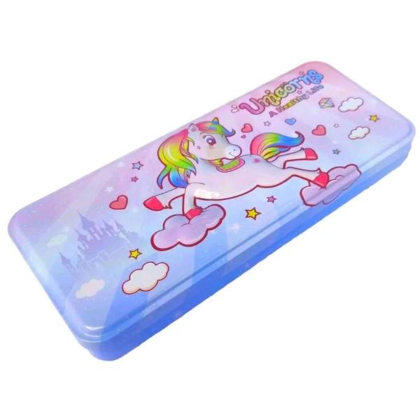 Super Cute Kids Favourite Cartoon Printed Metalic 3D Printed Pencil Box MC524