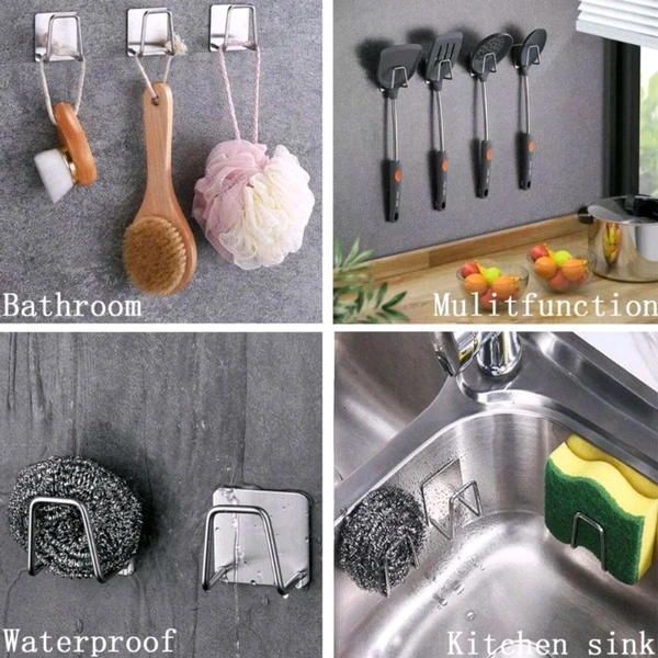 Multipurpose Adhesive Metal Sponge Holder Hook MC529